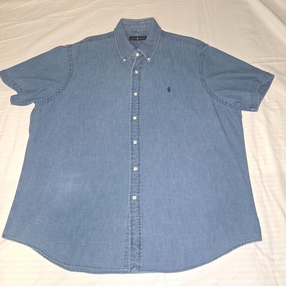 Ralph Lauren Floral Print Short Sleeve Button Down XXL Shirt - Picture 1 of 4